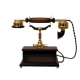 Historický telefon - Stolní nízký mosaz s patinou