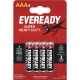 Eveready mikrotužkové baterie AAA zinko-uhlíková 1.5 V 4 ks