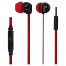 Sluchátka do uší s ovládáním hlasitosti červené