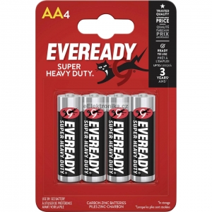 Eveready  tužkové baterie AA zinko-uhlíková, 1.5 V, 4 ks